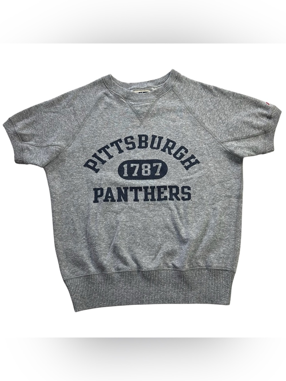 League Pittsburgh Pitt Panthers Women’s Short Sleeve Vintage Style Sweatshirt S